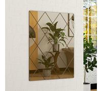 Belofay 50X70Cm Rectangular Bronze Wall Mirror Interiors Art Deco Glass Design Modern Wall-Mounted Mirrors For Home And Office