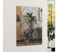 Belofay 50X70Cm Rectangular Grey Wall Mirror Interiors Art Deco Glass Design Modern Wall-Mounted Mirrors For Home And Office