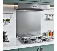Belofay 60X60Cm 1mm Thick Stainless Steel Splashback For Kitchen With Brush Finish Hob Splashback For Cookers (With Holes)