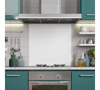 Belofay 60X65Cm White Glass Splashback For Kitchen 6mm Tempered Glass Heat Resistant Splashback For Cookers