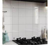 Belofay 60X80Cm Clear Glass Splashback For Kitchen, 6mm Tempered Glass Heat Resistant, Pre-Drilled With Fixings