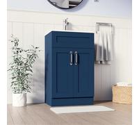 Belofay Blue 500mm Freestanding Bathroom Vanity Unit With Basin With 1 Tap Hole