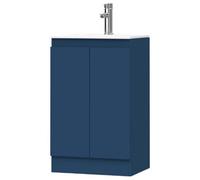 Belofay Blue 500mm Freestanding Bathroom Vanity Unit With Basin With 1 Tap Hole