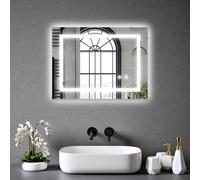 Belofay Clara Bathroom Led Mirror, Illuminated Bathroom Toughened Mirror With Led Lights Dimmable Anti-Fog