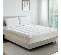 Belofay Dream Fit Mattress Topper ,10Cm Extra Thick Mattress Topper ,100% Cotton Top 1400Gsm Polyester Fill