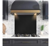 Belofay Er Home 600X750mm Stainless Steel 1mm Thick Kitchen Splashback With Black Brushed Finish & Adhesive Glue Included