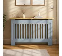 BELOFAY Grey Radiator Cover | Stylish & Compact Radiator Shelf with Top Surface | Space-Saving & Heat-Efficient Design | Perfect for Modern Homes | Easy Assembly (Medium, Classic Wood)