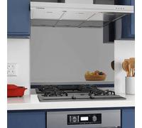 Belofay Grey Tempered Glass Mirror Splashback For Kitchen 6mm, Heat Resistant Splashbacks For Cookers (60X70Cm)