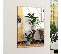 BELOFAY Interiors Art Deco Clear Rectangular Wall Mirror Glass Design for Bedroom, Modern Wall-Mounted Mirrors for Hallway, Entryways and Lounge (50x70cm, Rectangular Clear Mirror)