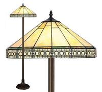 Belofay Mission-Style Tiffany Table Lamp, Handmade Stained Glass, 16" Height - Bedside & Living Room