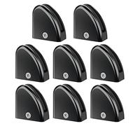 BELOFAY Pack of 8 Extra Strong Black Nickle Glass Clamps 304 Stainless Steel Glass Balustrade Caps Glass Clips Bracket Holder for Window Balustrade Stair Panels | Glass Bracket