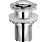 BELOFAY Pop Up Basin Waste - UnSlotted Click Clack Bathroom Sink Plug in Chrome Finish - Modern Sink Waste Kit with Overflows