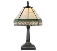 Belofay Stained Glass Handmade Mission Tiffany Style Table Lamp For Living Room 8" Shade Diameter And 13" Stand Height