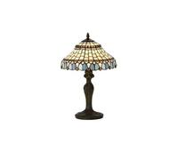 Belofay Stained Glass Handmade Peacock Tiffany Vintage Bedside Table Lamps For Living Room 12" Wide, 18" Height