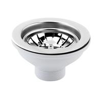 Belofay Stainless Steel Kitchen Sink Strainer Waste Kit - 90mm Basket Strainers Plug with 1 1/2 Inch Drain Pipe - Removable Sink Drain Strainer for Easy Cleaning