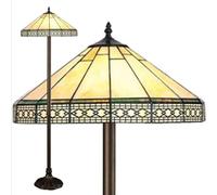 BELOFAY Tiffany Floor Lamps, Stained Glass Handmade Tiffany Lights Floor Lamps for Bedrooms, Living Room and Lounge (16-Inches, Mission Tiffany Floor Lamp)