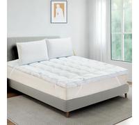 BELOFAY Ultra-Cool Mattress Topper Double Sized Bed | 10cm Thick Mattress Topper Double with Cooling Jacquard Fabric & 100% Polyester filling | Hypoallergenic, Machine Washable (135x190cm)