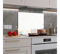 BELOFAY White Sparkle Glass Splashback for Kitchen