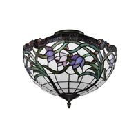 BELOFAY Wild Vine Jewel Pendant Ceiling Light Shade, Tiffany Ceiling Light Stained Glass Handmade Uplighter Shade Ceiling Lights for Living Room and Lounge | 16x11 inches (WxH)