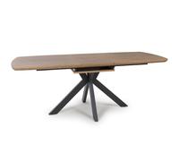 beloit large wooden extending dining table in rustic oak