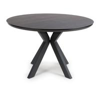 beloit medium wooden round dining table in black