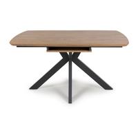 beloit small wooden extending dining table in rustic oak