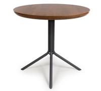 beloit small wooden round dining table in smoked oak