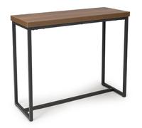beloit wooden rectangular console table in smoked oak