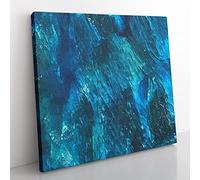 Belonging in Abstract Modern Canvas Wall Art Print Ready to Hang, Framed Picture for Living Room Bedroom Home Office Décor, 50x50 cm (20x20 Inch)