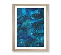 Belonging In Abstract Modern Framed Print | A3 Oak Framed Wall Art | Ready to Hang | Abstract Fantasy Picture | Living Room Bedroom Lounge Office