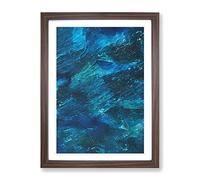 Belonging In Abstract Modern Framed Print | A4 Walnut Framed Wall Art | Ready to Hang | Abstract Fantasy Picture | Living Room Bedroom Lounge Office