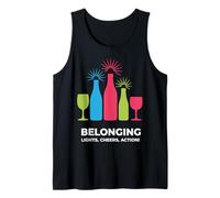 Belonging - Lights, Cheers, Action! Colorful Wine Design Tank Top