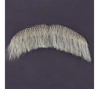 BeLongsYou Fake Men Beard Real Human Grey White Hair Moustache Beard Life Like Fake Moustache for Man Makeup Fake Face Beard,HZ14 White