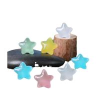 BeLongsYou Luminous Stones Star Shape Colorful Cobblestones, Glowing Pebbles Stones Glow in The Dark for Garden Walkways Decoration Aquarium,Multi colored,100pcs