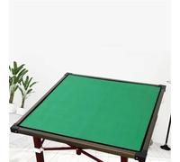 BeLongsYou Mahjong Mat, Anti-Slip Mahjong Cover Mat Board Games Table Cover Mahjong Table Cloth Table Protector Pad Tile Square Universal Tile Game Cushion,Green B,90x90cm