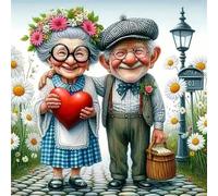 Beloved Partner Happiness Jigsaw Puzzle 70 Pieces 45x45cm/18x18inch, Difficult jigsaw puzzles for Adults 70, Beautiful Art work, Great Festive Puzzle Gift for Men/Women