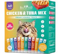 Beloved Pets Creamy Lickable Cat Treats & Wet Squeeze Tubes - Tuna Mix, Liquid Cat Snacks, Urinary Care, Multivitamin Treats for Cats & Small Dogs, Lick Up - MIX 40 sticks