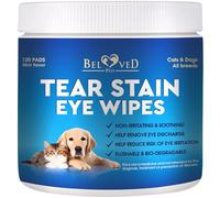 Beloved Pets Pet Eye Wash Drops & Wipes Help Prevent Allergies Symptoms, Infections, Runny, Dry Eyes, Tear Stains - Helps with Abrasions, Irritations - Dirt Crust & Discharge Remover (Eye Wipes)