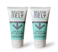 Below The Belt Fresh and Dry Boobs Sweat Care Cream, Under Breast Care with Fresh Breeze Scent, Under-Bust Anti-Sweat and Anti-Chafing Formula, Talc Free - 75ml Duo Pack