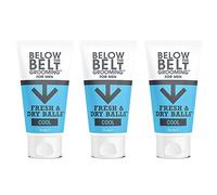 Below The Belt Fresh & Dry Balls Anti Chafe Deodorant Gel Cool 3 x 75ml | Men’s anti chafing gel, long lasting sweat and odour protection, quick dry deodorant formula. Cool scent for freshness.