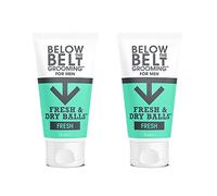 Below The Belt Grooming Fresh & Dry Ball Intimate Deodorant and Anti Chafing Cream For Men, Protects against Sweat, Odour and Chafing, Fresh Scent 2 x 75ml