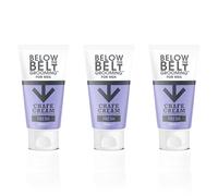 Below The Belt Men’s Anti Chafing Cream, Daily Relief for Thighs and Groin with Fresh Cooling Scent - 75ml Trio Pack
