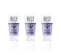 Below The Belt Men’s Anti Chafing Cream, Daily Relief for Thighs and Groin with Fresh Cooling Scent - 75ml Trio Pack