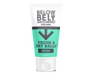 Below The Belt Men's Fresh & Dry Balls 75ml (1x75ml, Fresh) in White Below The Belt White 75ml