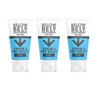 Below The Belt Men's Fresh & Dry Balls 75ml (3x75ml, Cool) in Clear Below The Belt Clear 75ml
