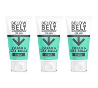 Below The Belt Men's Fresh & Dry Balls 75ml (3x75ml, Fresh) in White Below The Belt White 75ml