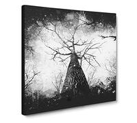 Below The Forest Paint Splash Canvas Print | Gallery Wrapped 30mm Frame Wall Art | 14x14 inches | Ready to Hang | Modern Landscape Picture | Living Room Bedroom Lounge Office
