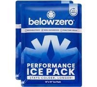 Below Zero Prefilled Reusable Ice Packs for Coolers | Long Lasting Freezer Ice Blocks for Camping, Lunch Bags & More | 48 Hour Cooler Ice Pack Technology | Large 14”x10” (2-Pack)