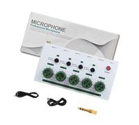 BELOWSYALER 4 Channel Sound Mixer for Home Studios and Live Low Noise Output Auditory Music Production