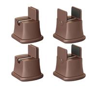 BELOWSYALER 4PCS Quiet Rolling Furniture Leg Elevators 360 Degree Design Zinc Construction Foot Protectors Multi Directional Sliders